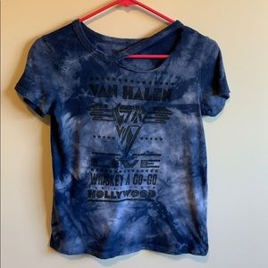 distressed band tee